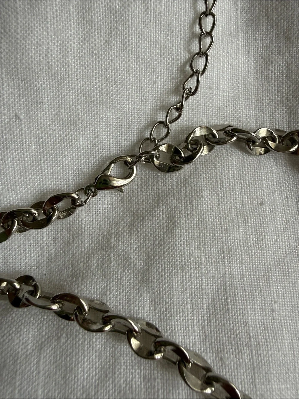 D&G Silver Logo Pendant Necklace